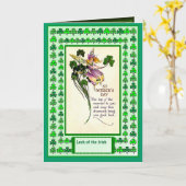 アイリッシュラック、St patricks day詩 カード (黄色い花)