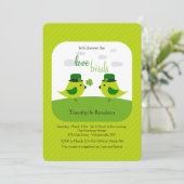 アイリッシュラブバードシャワー招待状 招待状 (スタンド正面)