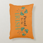 アイリッシュランバ誇りを持ったー枕になる緑のシャムロック アクセントクッション (正面(垂直))