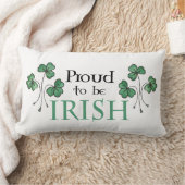 アイリッシュランバ誇りを持ったー枕になる緑のシャムロック ランバークッション (ブランケット)