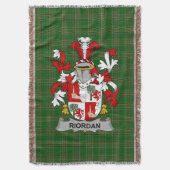 アイリッシュリオルダンまたはO_バックコートオブアームズ家族Cr スローブランケット (正面縦)