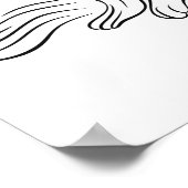 アイリッシュリバーオッターラインアートポスター ポスター (角)