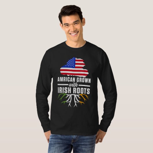 アイリッシュルーツで栽培されたアメリカ合衆国アイルランドカウンター Tシャツ (正面フル)