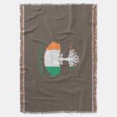 アイリッシュルーツファミリーツリー スローブランケット (正面縦)