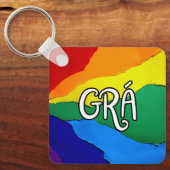 アイリッシュレインボーラブ – グラは愛を意味する キーホルダー (正面)