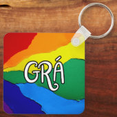 アイリッシュレインボーラブ – グラは愛を意味する キーホルダー (裏面)
