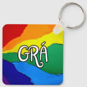 アイリッシュレインボーラブ – グラは愛を意味する キーホルダー (裏面)