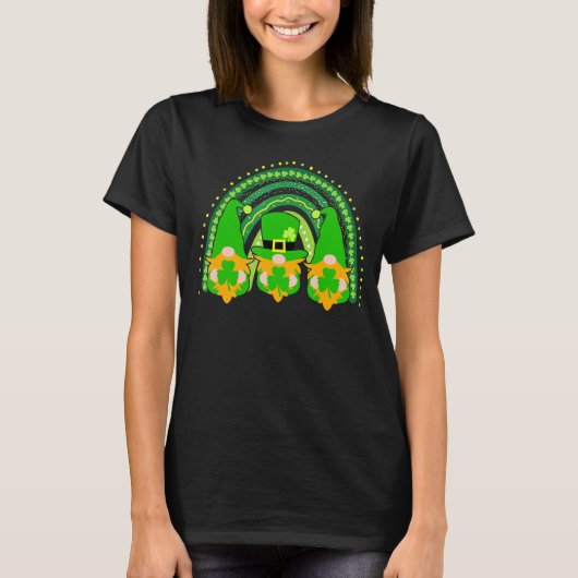 アイリッシュレインボー格言ハッピーおもしろいSt patricks dayガ Tシャツ (正面)