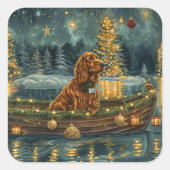アイリッシュレッドセッタークリスマスフェスティバル航海 スクエアシール (正面)