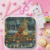 アイリッシュレッドセッタークリスマスフェスティバル航海 ペーパープレート (パーティー)