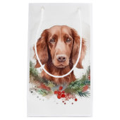 アイリッシュレッドセッタークリスマスリースフェスティバルカップ スモールペーパーバッグ (正面)