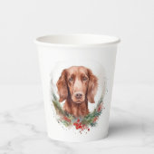 アイリッシュレッドセッタークリスマスリースフェスティバルカップ 紙コップ (裏面)