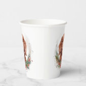 アイリッシュレッドセッタークリスマスリースフェスティバルカップ 紙コップ (右)