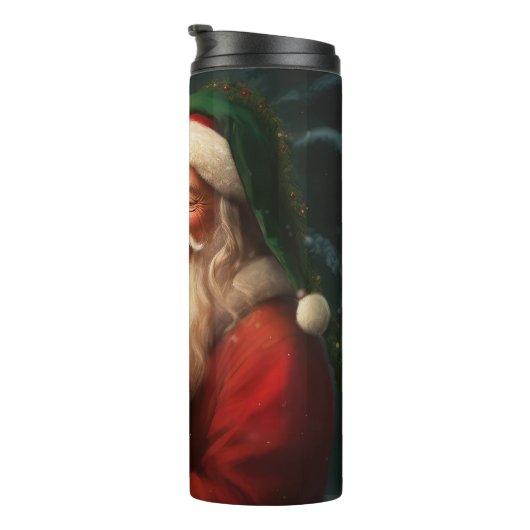 アイリッシュレッドセッターサンタクロースフェスティバルクリスマス タンブラー (回転右)