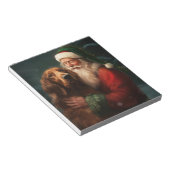 アイリッシュレッドセッターサンタクロースフェスティバルクリスマス ノートパッド (アングル)