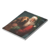 アイリッシュレッドセッターサンタクロースフェスティバルクリスマス ノートパッド (回転)