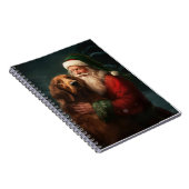 アイリッシュレッドセッターサンタクロースフェスティバルクリスマス ノートブック (右側)