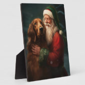アイリッシュレッドセッターサンタクロースフェスティバルクリスマス フォトプラーク (側面)