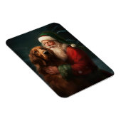 アイリッシュレッドセッターサンタクロースフェスティバルクリスマス マグネット (右側)