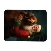 アイリッシュレッドセッターサンタクロースフェスティバルクリスマス マグネット (横)