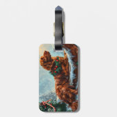 アイリッシュレッドセッタードッグクリスマスフェスティバル ラゲッジタグ (裏面縦)