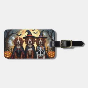 アイリッシュレッドセッタードッグズカボチャおもしろいハロウィーン ラゲッジタグ