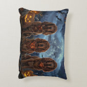 アイリッシュレッドセッターハロウィン不気味 アクセントクッション (裏面(縦))