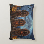 アイリッシュレッドセッターハロウィン不気味 アクセントクッション (正面(垂直))