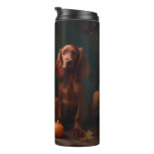 アイリッシュレッドセッターパピー秋デライトカボチャ タンブラー (回転右)