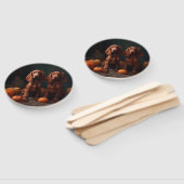 アイリッシュレッドセッターパピー秋デライトカボチャ ハンドファン (組立なし)