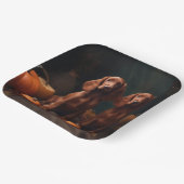 アイリッシュレッドセッターパピー秋デライトカボチャ ペーパープレート (傾斜あり)