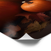 アイリッシュレッドセッターパピー秋デライトカボチャ ポスター (コーナー)