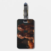 アイリッシュレッドセッターパピー秋デライトカボチャ ラゲッジタグ (裏面縦)