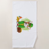 アイリッシュレッドセッター犬がアイリッシュレッド用に繁殖 ビーチタオル (正面)