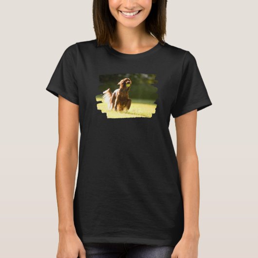 アイリッシュレッドセッター犬 Tシャツ (正面)