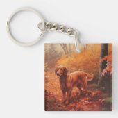 アイリッシュレッドセッター紅葉秋インスパイア キーホルダー (正面)