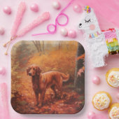 アイリッシュレッドセッター紅葉秋インスパイア ペーパープレート (パーティー)