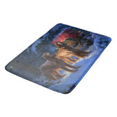 アイリッシュレッドセッター雪そりクリスマスデコール バスマット (アングル)