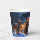 アイリッシュレッドセッター雪そりクリスマスデコール 紙コップ (裏面)