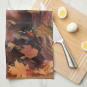 アイリッシュレッドセッター、アイリッシュセッター キッチンタオル (四つ折り)