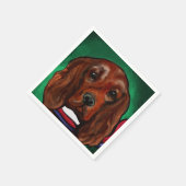 アイリッシュレッドセッター スタンダードカクテルナプキン (角)