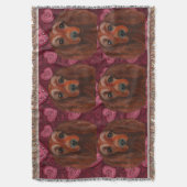 アイリッシュレッドセッター スローブランケット (正面縦)