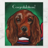 アイリッシュレッドセッター ワインラベル (シングルラベル)