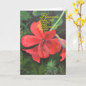 アイリッシュレッドフラワー カード (黄色い花)