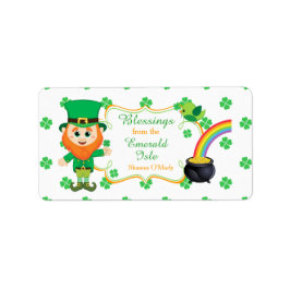 アイリッシュレプレシャングリーティングスクローバーセントパトリックのダル ラベル