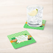 アイリッシュレプレシャンサンパトリックの日パーティー スクエアペーパーコースター (インサイチュ)