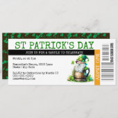 アイリッシュレプレシャンビール搭乗パスチケットパーティー 招待状 (正面/裏面)