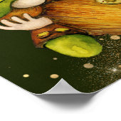 アイリッシュレプレシャン格言アンドクローバーハッピーバースデー ポスター (角)