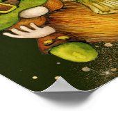 アイリッシュレプレシャン格言アンドクローバーハッピーバースデー ポスター (角)