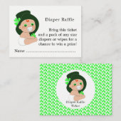 アイリッシュレプレチャンラッキーシャムロックオムツラッフル エンクロージャーカード (正面/裏面)